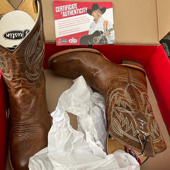 Justin Boots Shoes Justin Pearsall Strait Brown Boot Mens